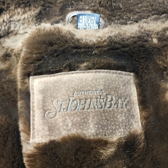 Vintage ST JOHNS BAY Suede Jacket Leather Women Medium - Picture 12 of 13